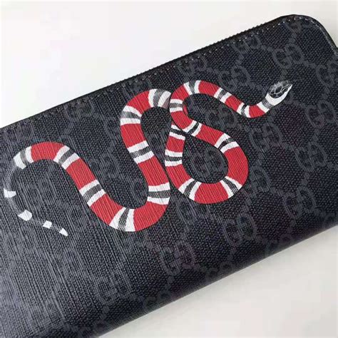 gucci supreme wallet women|Gucci kingsnake men's wallet.